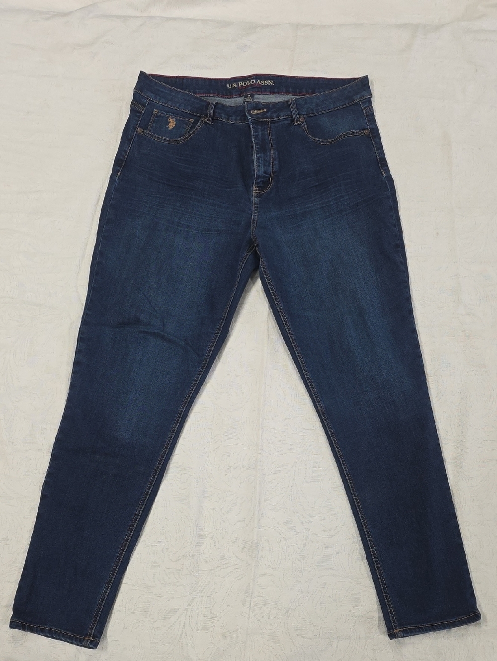 U.S. Polo Assn. Dark Wash Slim Straight Jeans Size 18